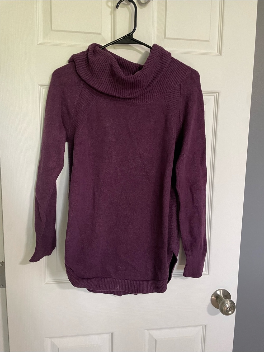 Time and Tru Women's Plum Cowl Neck Sweater